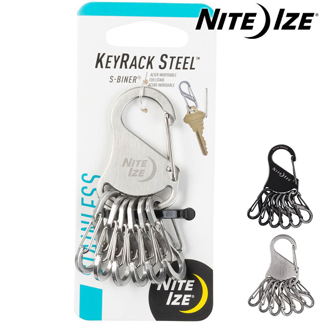 ナイトアイズ NITE IZE カラビナ キーラック ステンレススチール [KRS-03-01/KRS-03-11/NI02224/NI02655 SS23] アウトドア キャンプ キーアクセサリー【メール便配送】