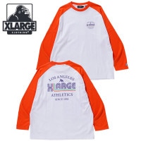 ̵ۡ30OFFSALEۥȥ顼 XLARGE  å 饰T [101233011039 FW23] XLARGE ATHLETICS RAGLAN TEE x-large å顼 ȥåץ Ĺµ ORANGEs