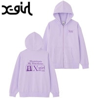 50OFFSALEۥå X-girl ǥ ޥ⡼ åץåץåȥաǥ [105233012003 FW23] MY EMOTIONS ZIP UP SWEAT HOODIE XGIRL ȥåץ ѡ LtPURPLEs