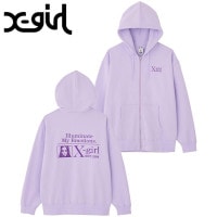 ̵ۡSALEۥå X-girl ǥ ޥ⡼ åץåץåȥաǥ [105233012003 FW23] MY EMOTIONS ZIP UP SWEAT HOODIE XGIRL ȥåץ ѡ LtPURPLEts