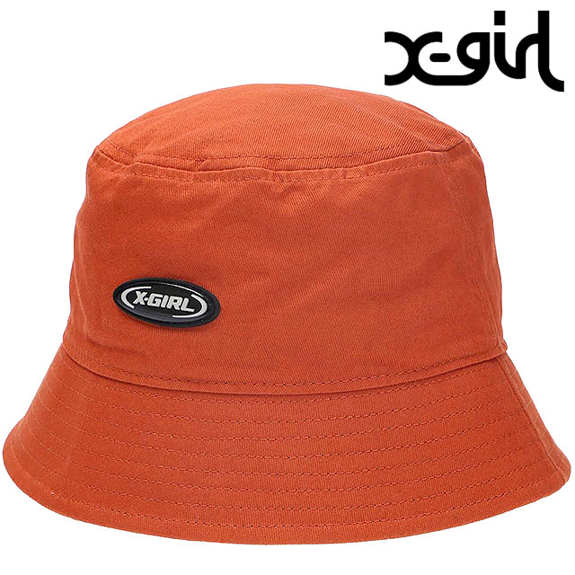 エックスガール X-girl レディース ブロークンオーバルロゴ バケットハット [105233051009 FW23] BROKEN OVAL LOGO BUCKET HAT XGIRL 帽子 BROWN