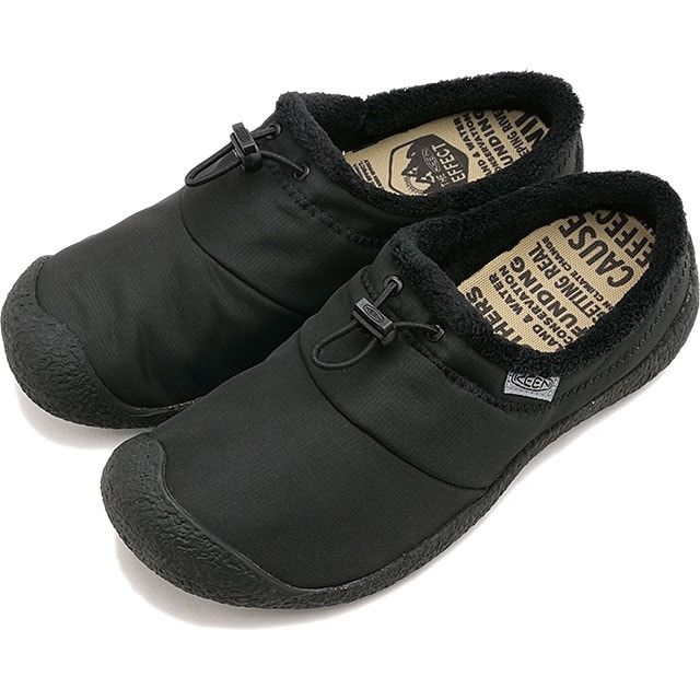 キーン KEEN レディース ハウザー スリー スライド [1028162 FW23] W HOWSER III SLIDE キャンプ アウトドア ルームシューズ オフィス履き Black Smooth Nylon