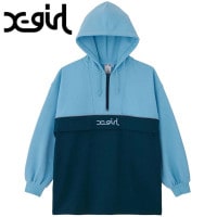 【60％OFF／SALE】エックスガール X-girl レディース バイカラーアノラック スウェットドレス [105233041006 FW23] BICOLOR ANORAK SWEAT DRESS