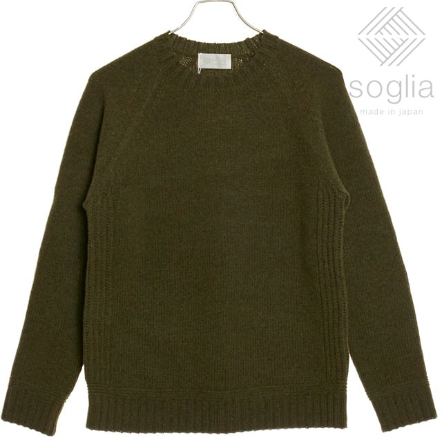 ソリア Soglia ランドノア セーター [FW25] LANDNOAH Sweater メンズ・レディース トップス クルーネック ニット 日本製 Khaki 正規取扱店 ソリア Soglia ランドノア セーター [FW25] LANDNOAH Sweater メンズ