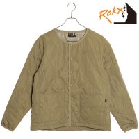 SALEۥå ROKX  ȥǥ 󥷥졼ƥå ݡƥåѥե [RXMF234024 FW23] QUILT CARDIGAN insulated POLARTEC POWER FILL ȥåץ 饤ȥ ʥ㥱å TANs