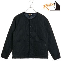 30OFFSALEۥå ROKX  ȥǥ 󥷥졼ƥå ݡƥåѥե [RXMF234024 FW23] QUILT CARDIGAN insulated POLARTEC POWER FILL ȥåץ 饤ȥ ʥ㥱å BLACKs