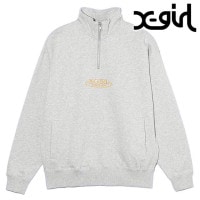 SALEۥå X-girl ǥ Х ϡեåץåȥȥå [105234012014 HO23] OVAL LOGO HALF ZIP SWEAT TOP xgirl ȥåץ ץ륪С ASHs