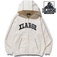 【SALE】エクストララージ XLARGE メンズ パイピング ジップアップフーデッド スウェットシャツ [101234012008 HO23] PIPING ZIP UP HOODED SWEATS