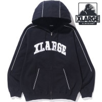 【SALE】エクストララージ XLARGE メンズ パイピング ジップアップフーデッド スウェットシャツ [101234012008 HO23] PIPING ZIP UP HOODED SWEATS