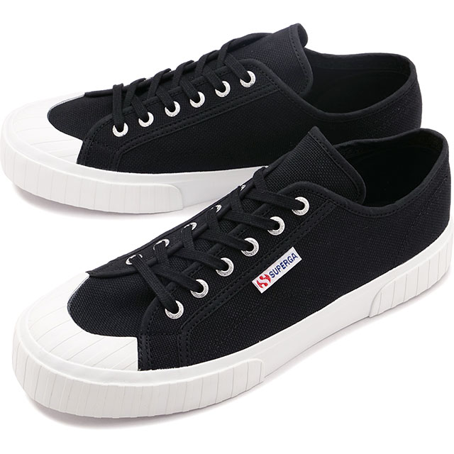 【50％OFF／SALE】スペルガ SUPERGA スニーカー 2630 STRIPE [4S00GRT0 SS24] メンズ・レディース 靴 ローカット キャンバスシューズ　厚底 BLACK-Fwht（F83）【s】