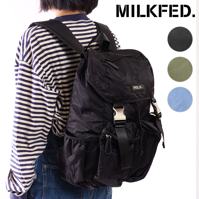 ミルクフェド MILKFED. ロゴプレート バックパック [103241053005 SS24] LOGO PLATE BACKPACK メンズ・レディースリュック デイパック