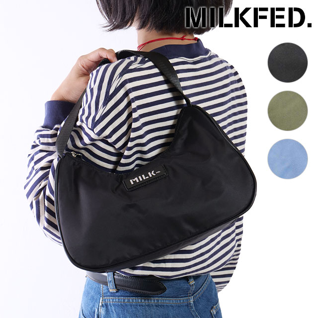 ミルクフェド MILKFED. ロゴプレート ハンドバッグ [103241053007 SS24] LOGO PLATE HANDBAG 鞄