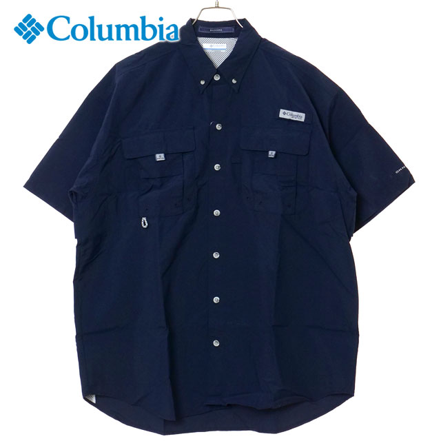 コロンビア Columbia メンズ バハマII ショートスリーブシャツ [FM7047-466] Bahama II S/S Shirt トップス 半袖シャツ UVカット Collegiate-Navy 【メール便配送】 正規取扱店