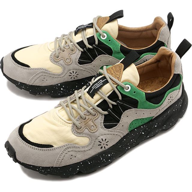 返品送料無料 フラワーマウンテン Flower MOUNTAIN スニーカー ヤマノ3 [FM63093] YAMANO3 メンズ・レディースシューズ フェス Beige/Green
