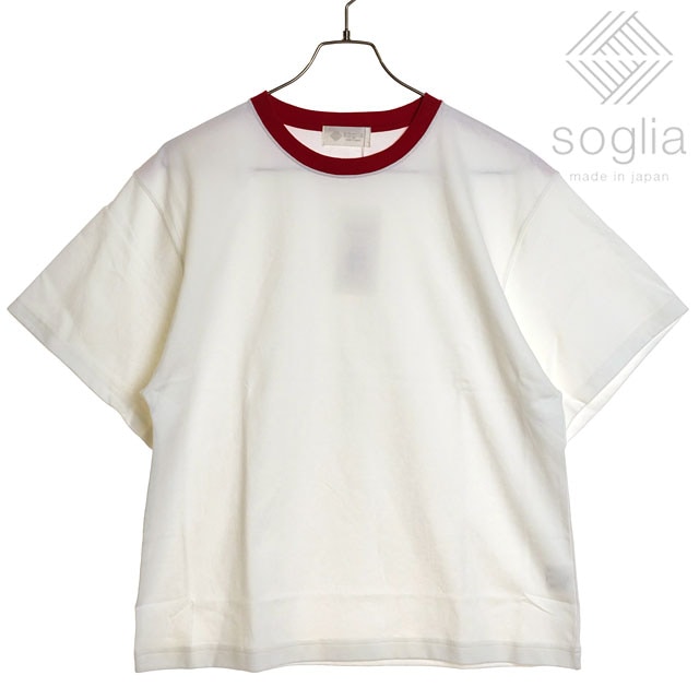 【SALE】ソリア Soglia メンズ オープンエンド ハーフスリーブ Tシャツ [SS24] OPEN END Half Sleeve T-shirt トップス 日本製 ショートスリーブ 半袖 ホワイト【ts】 正規取扱店