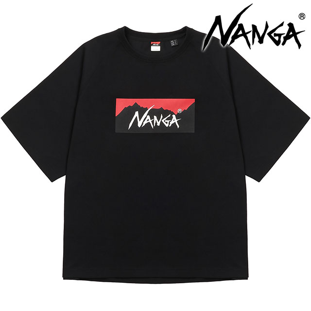 ̵ۥʥ NANGA  ϥ֥å ܥå 롼եåȥƥ [NW2311-1G209 SS24] ECO HYBRID BOX LOGO LOOSE FIT TEE ȥåץ ȾµT 롼륨å ȥɥ BLK