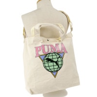 ס PUMA 14L ۥȡȥХåCOTTON [J20302 SS24] 󥺡ǥ  Хå 󥷥 2WAY WHITE ڥ᡼