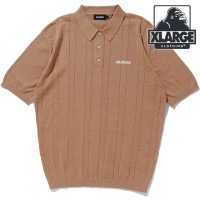 ̵ۥȥ顼 XLARGE  ֥ɥ ˥åȥݥ [101242013010 SU24] EMBROIDERED LOGO KNIT POLO SHIRT x-large å顼 ȥåץ Ⱦµ ޡ˥å BROWN