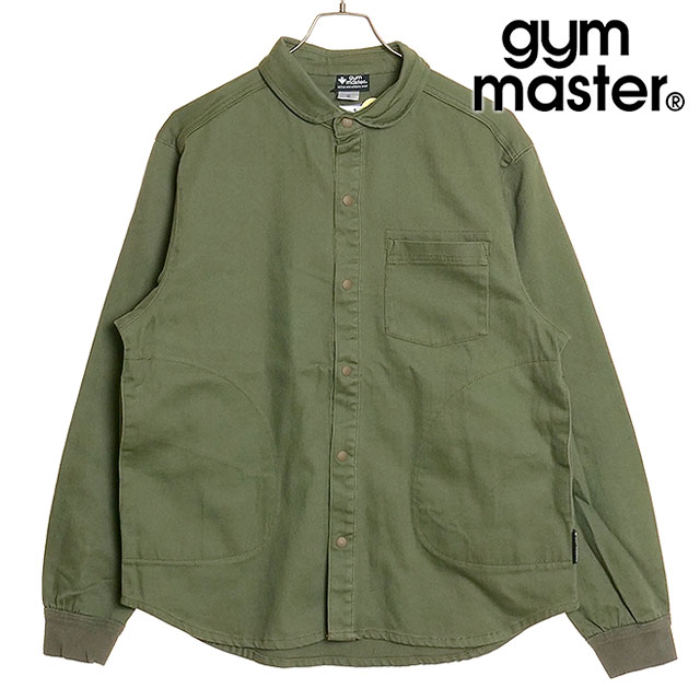 ジムマスター GYM MASTER 10ozストレッチカツラギシャツJKT [G221718-46 FW24] メンズ トップス ジャケット 長袖 オリーブ（カツラギ）