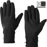 30OFFSALEۥޡ KARRIMOR ȥåե꡼ [200161-9000] stretch fleece glove   ۴® ޥб ȥɥ Black ڥ᡼ۡts 谷Ź