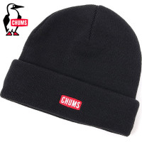 チャムス CHUMS チャムス ロゴ ショート ニットキャップ [CH05-1402 FW24] CHUMS Logo Short Knit Cap メンズ・レディース 帽子 定番 ビーニー Blac