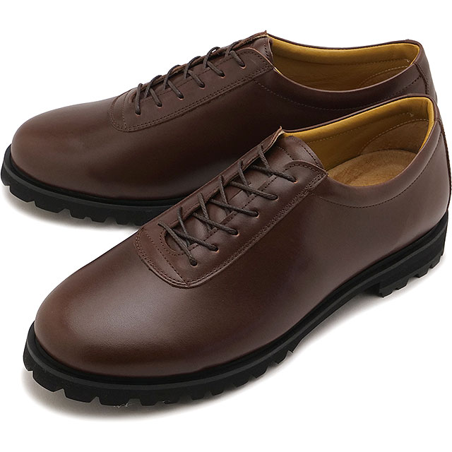 ブルーオーバー blueover スニーカー メンズ マルコ タンクソール [b060122] marco（Tank sole）男性用 日本製 プレーントゥ レースアップシューズ 防水レザー マッケイ製法 ビジネス カジュアル ブラウン
