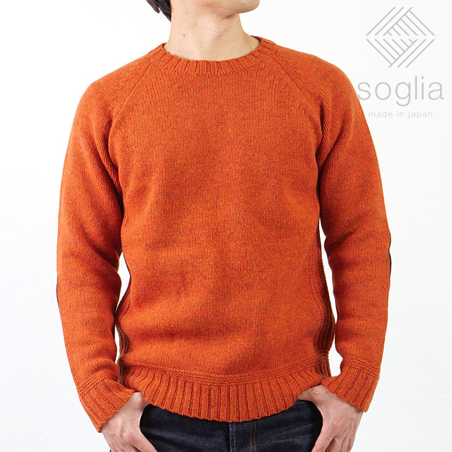 ソリア Soglia ランドノア セーター [ FW25] LANDNOAH Sweater クルーネック ニット 日本製 Orange