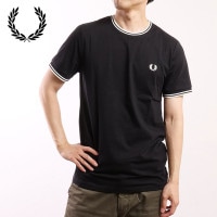 フレッドペリー FRED PERRY ツイン ティップド Tシャツ [M1588-102] TWIN TIPPED T-SHIRT メンズ トップス 半袖 BLACK 【メール便配送】|FRED PE