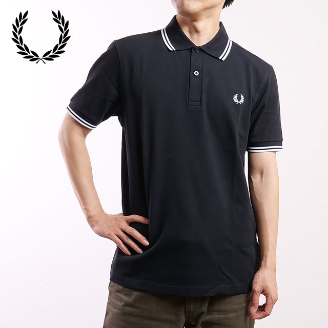 フレッドペリー FRED PERRY ポロシャツ ツイン ティップド フレッドペリーシャツ [M3600-238] TWIN TIPPED FRED PERRY SHIRT メンズ トップス 半袖 コットンピケ NAVY/WHITE