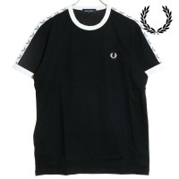 フレッドペリー FRED PERRY テープド リンガー Tシャツ [M4620-102] TAPED RINGER T-SHIRT メンズ トップス 半袖 BLACK 【メール便配送】|FRED P