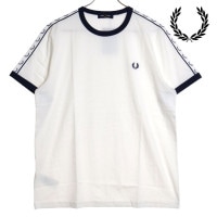 フレッドペリー FRED PERRY テープド リンガー Tシャツ [M4620-129] TAPED RINGER T-SHIRT メンズ トップス 半袖 SNOW-WHITE 【メール便配送】|F