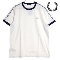 フレッドペリー FRED PERRY テープド リンガー Tシャツ [M4620-129] TAPED RINGER T-SHIRT メンズ トップス 半袖 SNOW-WHITE 【メール便配送】|F