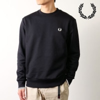 フレッドペリー FRED PERRY クルーネック スウェットシャツ [M7535-184] CREW NECK SWEATSHIRT メンズ トップス トレーナー 長袖 BLACK|FRED PER
