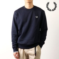 フレッドペリー FRED PERRY クルーネック スウェットシャツ [M7535-248] CREW NECK SWEATSHIRT メンズ トップス トレーナー 長袖 NAVY|FRED PERR