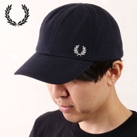 フレッドペリー FRED PERRY ピケ クラシックキャップ [HW6726-267] PIQUE CLASSIC CAP メンズ・レディース 帽子 鹿の子 サイズ調整可能 NAVY/S.WHITE