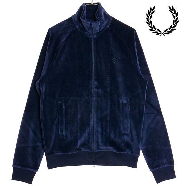 եåɥڥ꡼ FRED PERRY ٥ ȥå㥱å [J8555-395 FW24Q4] VELOUR TRACK JACKET  ֥륾 ֥른å DARK-CARBON