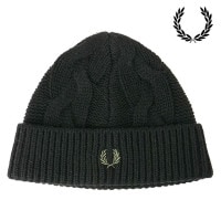 【SALE】フレッドペリー FRED PERRY ラムズウール ケーブルビーニー [C8135-102 FW24Q4] LAMBSWOOL CABLE BEANIE メンズ・レディース 帽子 ニットキ