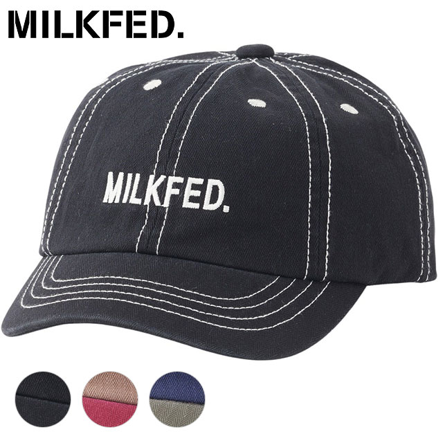 ミルクフェド MILKFED. ATヘブン27 キャップ [103244051007 FW24WINTER] MILKFED. AT HEAVEN27 CAP レディース 帽子 ロゴキャップ