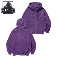 エクストララージ XLARGE ピグメントダイ エンボスロゴ ジップフーデッド スウェットシャツ [101233012033 FW24SPOT] PIGMENT DYED EMBOSS LOGO ZI