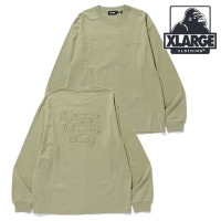 【SALE】エクストララージ XLARGE エンボスド オールドイングリッシュ ロングスリーブ Tシャツ [101251011002 SS25] EMBOSSED OLD ENGLISH L/S TE