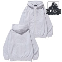 エクストララージ XLARGE エンボスド OG ボックス ジップアップ フーデッド スウェットシャツ [101251012002 SS25] EMBOSSED OG BOX ZIP UP HOODE