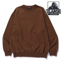 【SALE】エクストララージ XLARGE エンボスド スタンダードロゴ クルーネック スウェットシャツ [101251012003 SS25] EMBOSSED STANDARD LOGO CREW