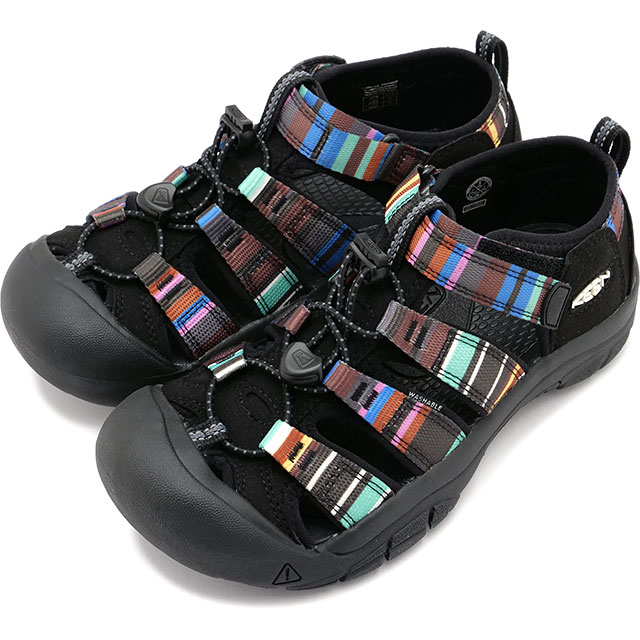 キーン KEEN サンダル ニューポート エイチツー [1026280 SS25] YOUTH NEWPORT H2 キッズ・ユース・ジュニアサイズ 子供靴 水遊び キャンプ アウトドア RAYA-BLACK ブラック系 正規取扱店