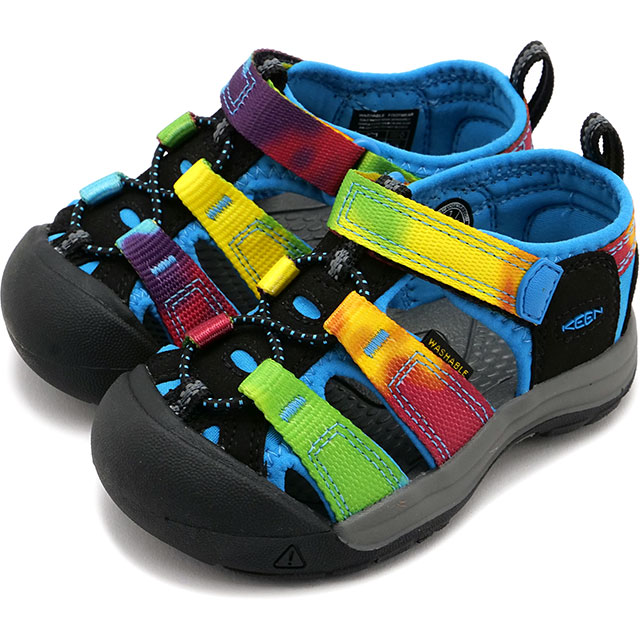 キーン KEEN サンダル ニューポート エイチツー [1021495 SS25] TOTS NEWPORT H2 キッズ・トッツ・トドラー・ベビーサイズ 子供靴 水遊び キャンプ アウトドア RAINBOW-TIE-DYE レインボーカラー 正規取扱店