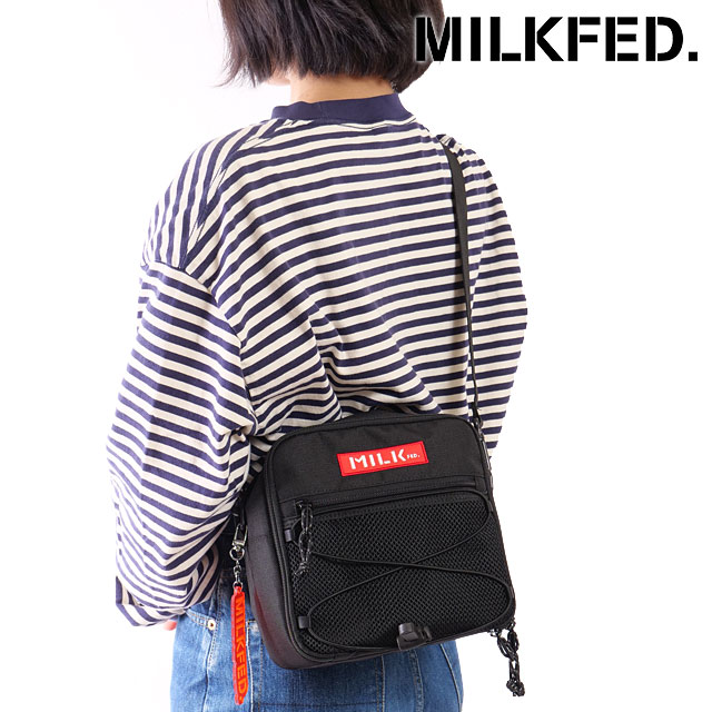 ミルクフェド MILKFED. デイリー スクエアショルダーバッグ [103251053009] 4L DAILY SQUARE SHOULDER BAG レディース 鞄 ショルダーバッグ ワンショルダー RED 正規取扱店