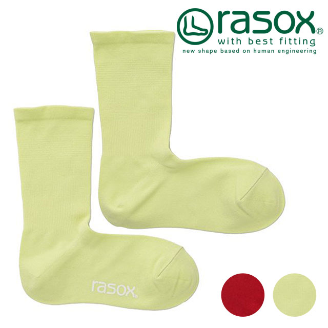 ラソックス rasox ベーシックシアー・クルー [BA240CR01 SS25] メンズ・レディース 靴下 日本製 薄手 クルーソックス 【メール便配送】 正規取扱店