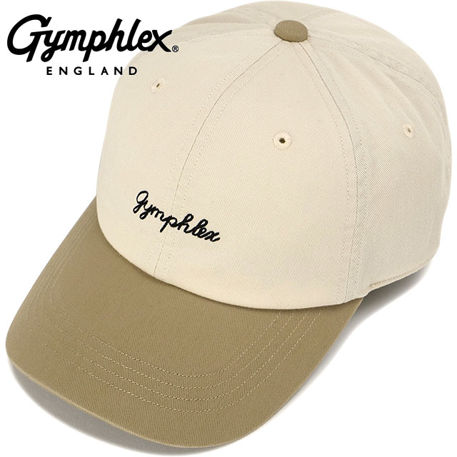 ジムフレックス Gymphlex ツートーン Mパネル キャップ [#GY-H0315 COG SS25] 2TONE MPANEL CAP メンズ・レディース スポーツファッション 帽子 フリーサイズ IVORY/PALE-KHAKI(BLACK) 正規取扱店