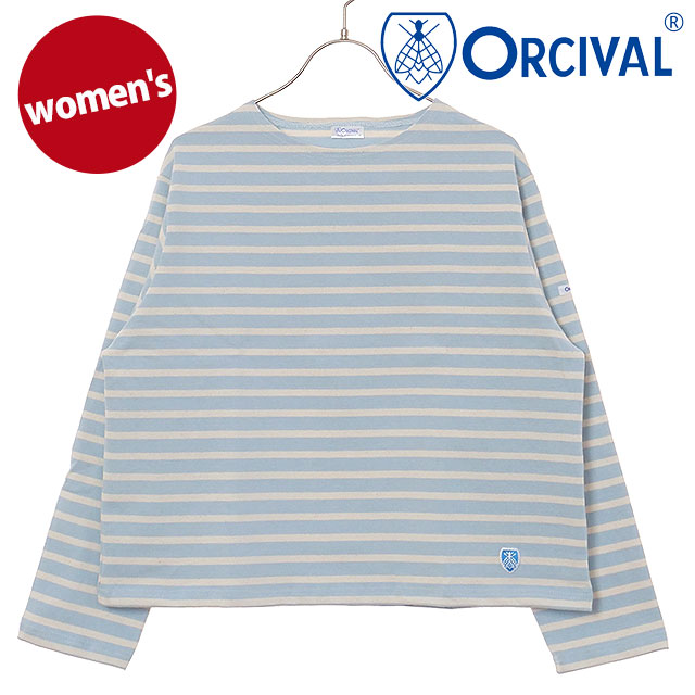 オーシバル ORCIVAL クルーネック ロングスリーブプルオーバー [#B259 SS25] CREW NECK L/S P.O. レディース トップス カットソー 長袖Tシャツ ボーダー CLEMATIS/ECRU 正規取扱店