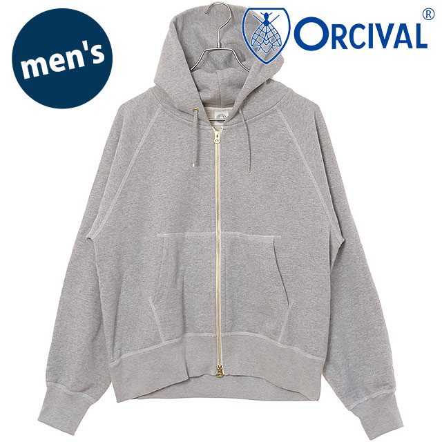 オーシバル ORCIVAL ジップフーディー [OR-C0427 SS25] ZIP HOODIE メンズ トップス スウェット ジップアップパーカー HEATHER-GREY 正規取扱店