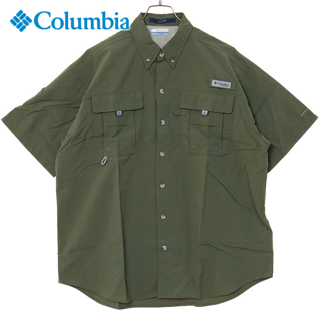 コロンビア Columbia バハマ II ショートスリーブシャツ [FM7047-317 SS25] メンズ トップス 半袖シャツ 吸湿速乾機能 UVカット Cypress カーキオリーブ 【メール便配送】 正規取扱店